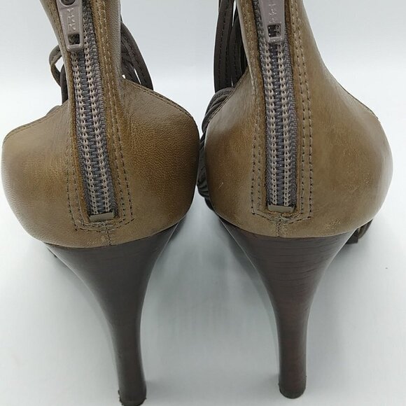Gianni Bini Tan Taupe Open Toe Heels - 10M - Picture 4 of 15